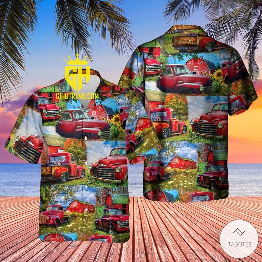US Classic Chevrolet Pickup Truck Hawaiian Shirt And Hawaiian Shorts