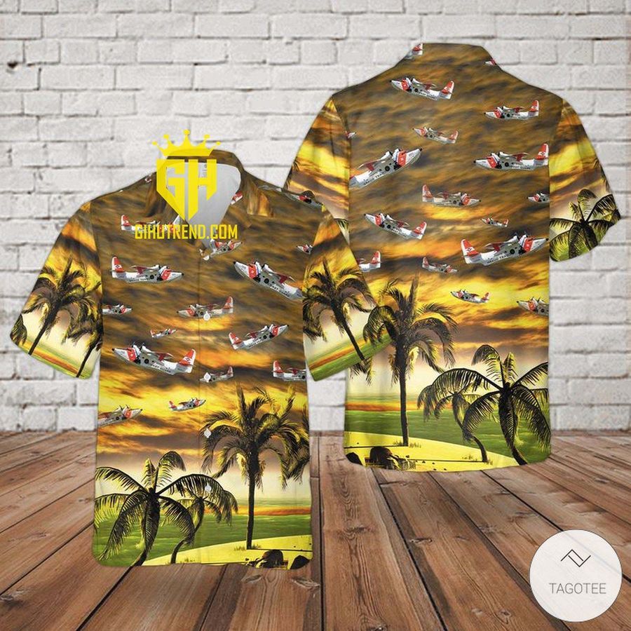 US Coast Guard Grumman HU-16 Albatross Hawaiian Shirt And Hawaiian Shorts