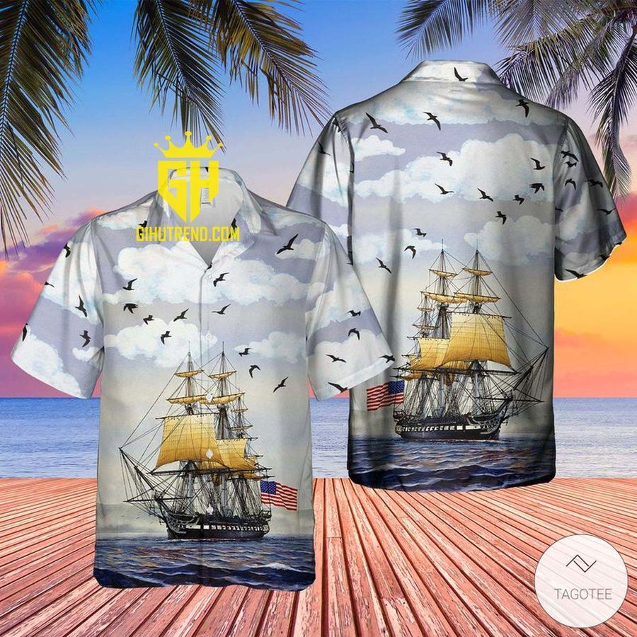 US Navy USS Constitution Beautiful Hawaiian Shirt