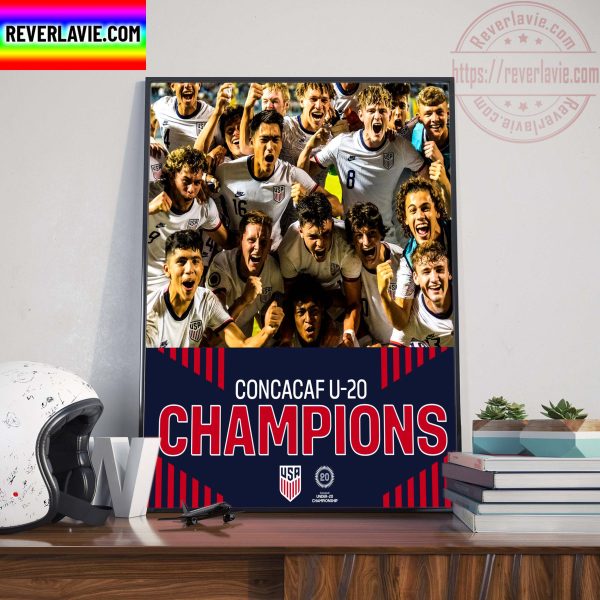 US Soccer Champs Concacaf U20 Champions Home Decor Poster Canvas