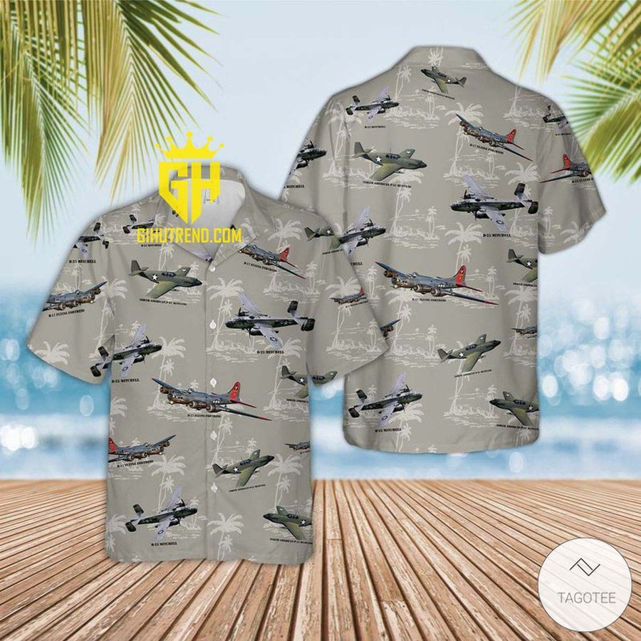 USA Aircraft Of World War II Hawaiian Shirt And Hawaiian Shorts