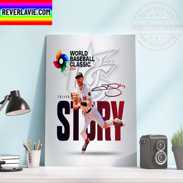 USA Baseball Trevor Story World Baseball Classic 2023 Home Decor Poster Canvas