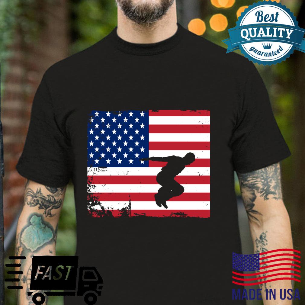 USA Flag parkour for Patriotic parkour 4th of july Shirt