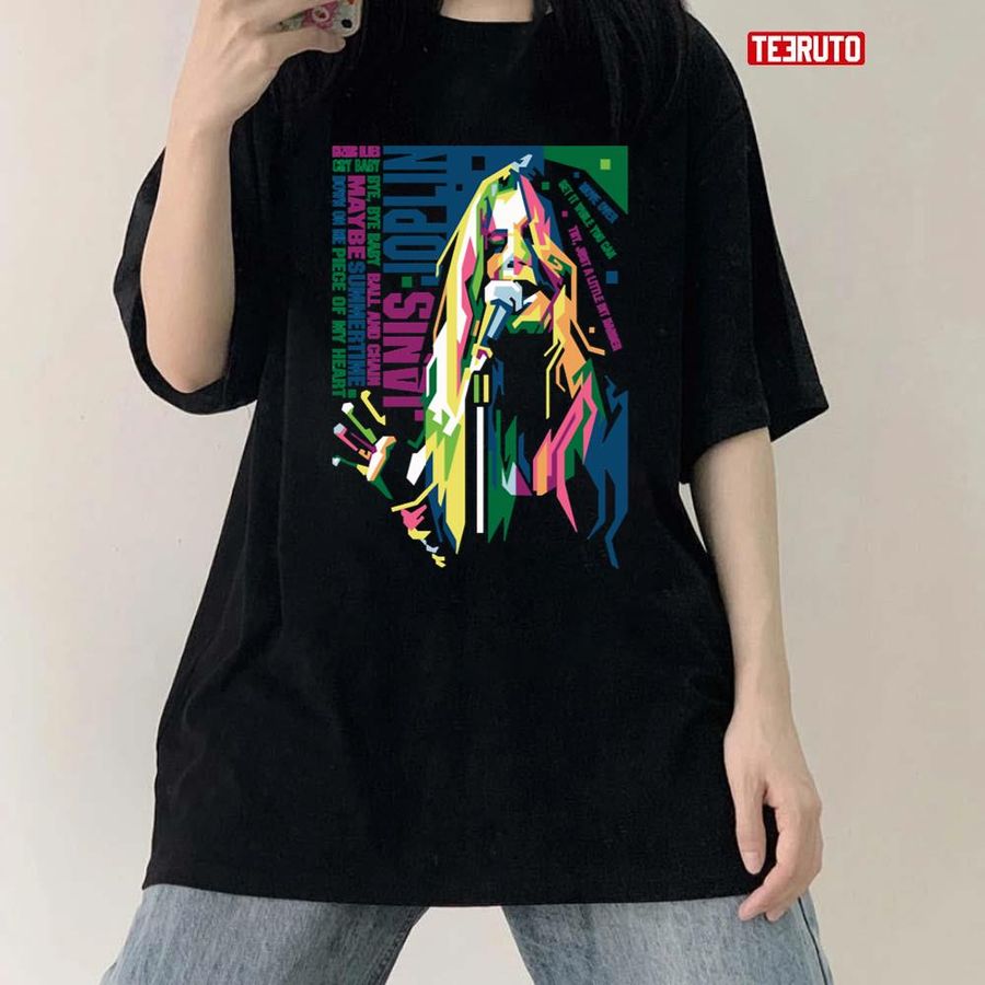 Vector Artwork Of Janis Joplin Unisex T-Shirt