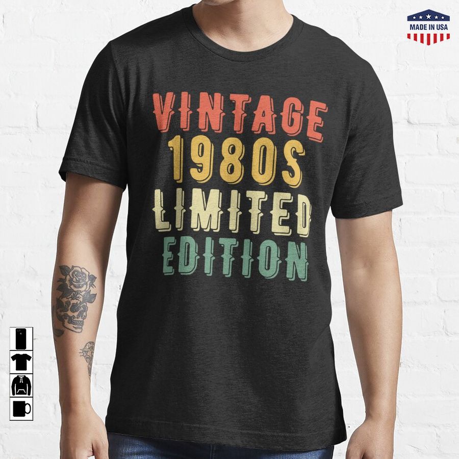 Vintage 1980's Limited Edition, 42nd Birthday Gift Vintage Retro Essential T-Shirt