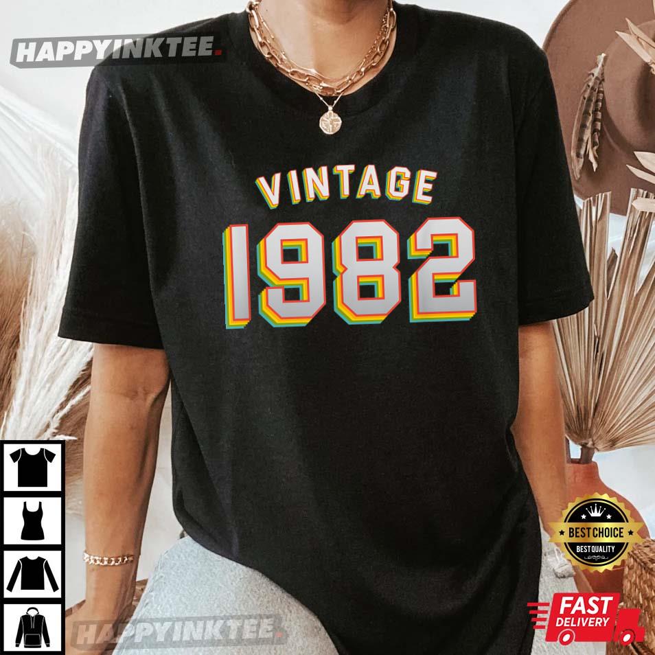 Vintage 1982 40th Birthday Forty Years Old T-Shirt