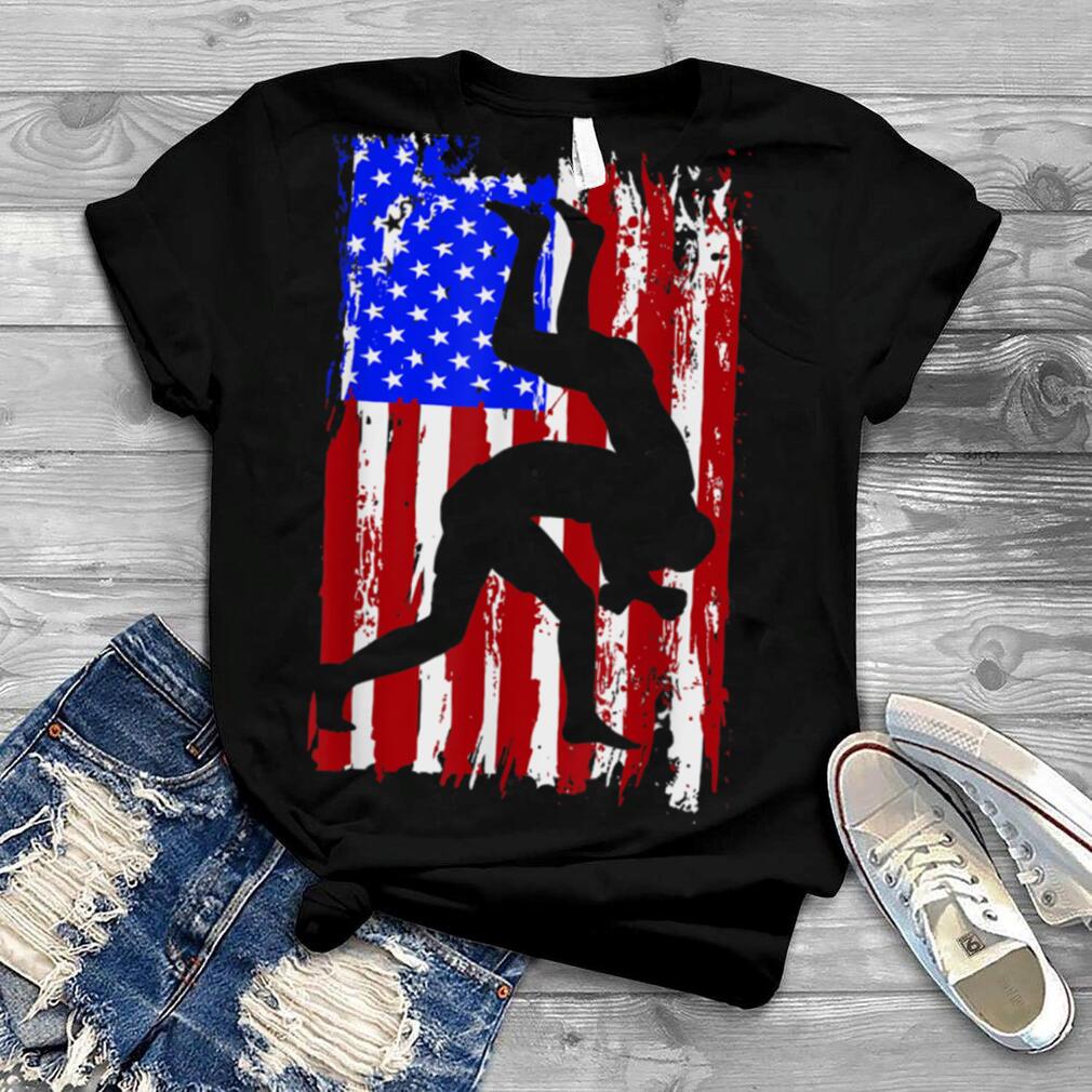 Vintage American Flag Wrestling T Shirt