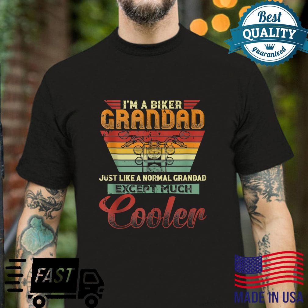 Vintage Biker Grandad Like A Normal Grandpa Father’s Day Shirt