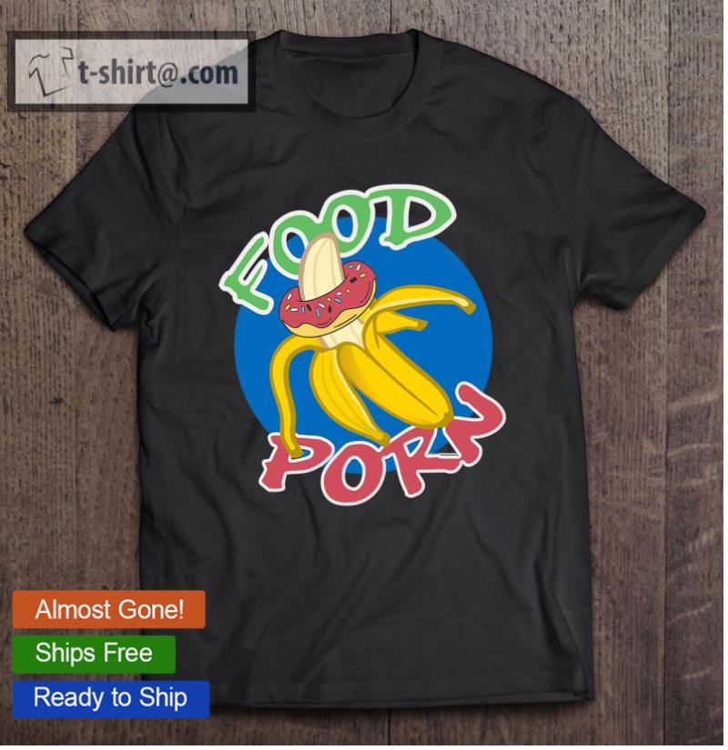 Vintage Food Porn Men Women Banana Donut Food Lover T-shirt