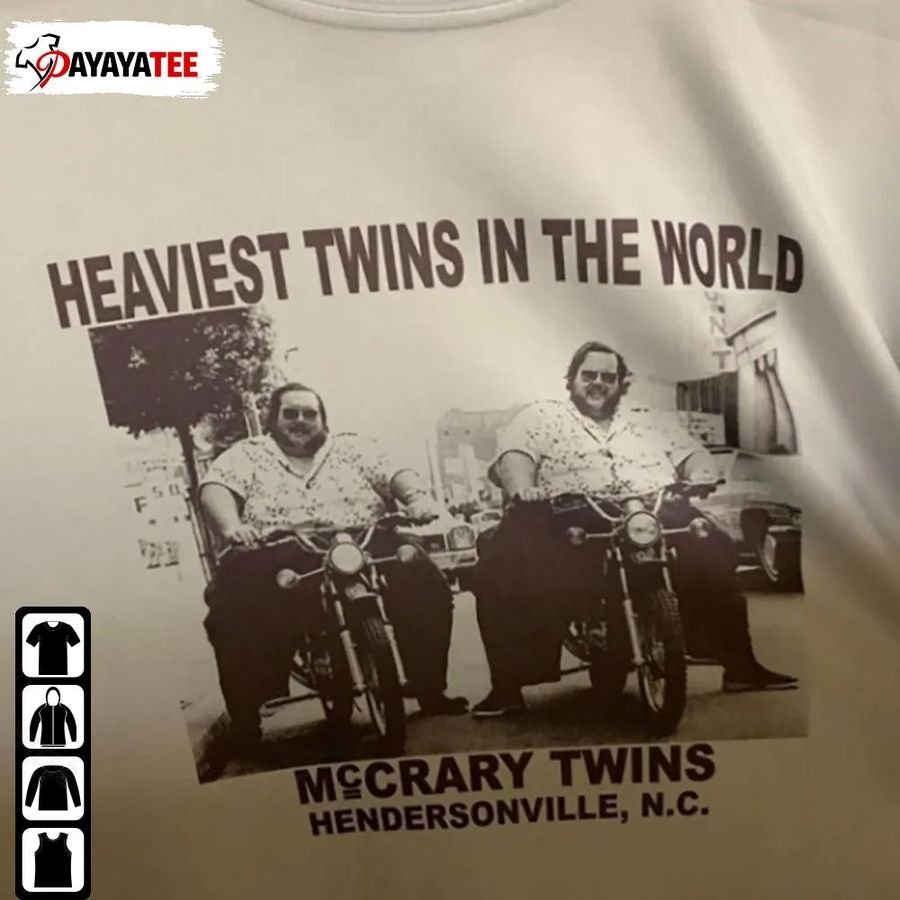 Vintage Heaviest Twins In The World Mccreary Twin Shirt