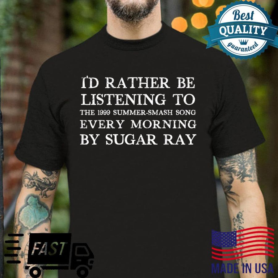 Vintage I’d Rather Be Listening To Every Morning By Sugar Shirt