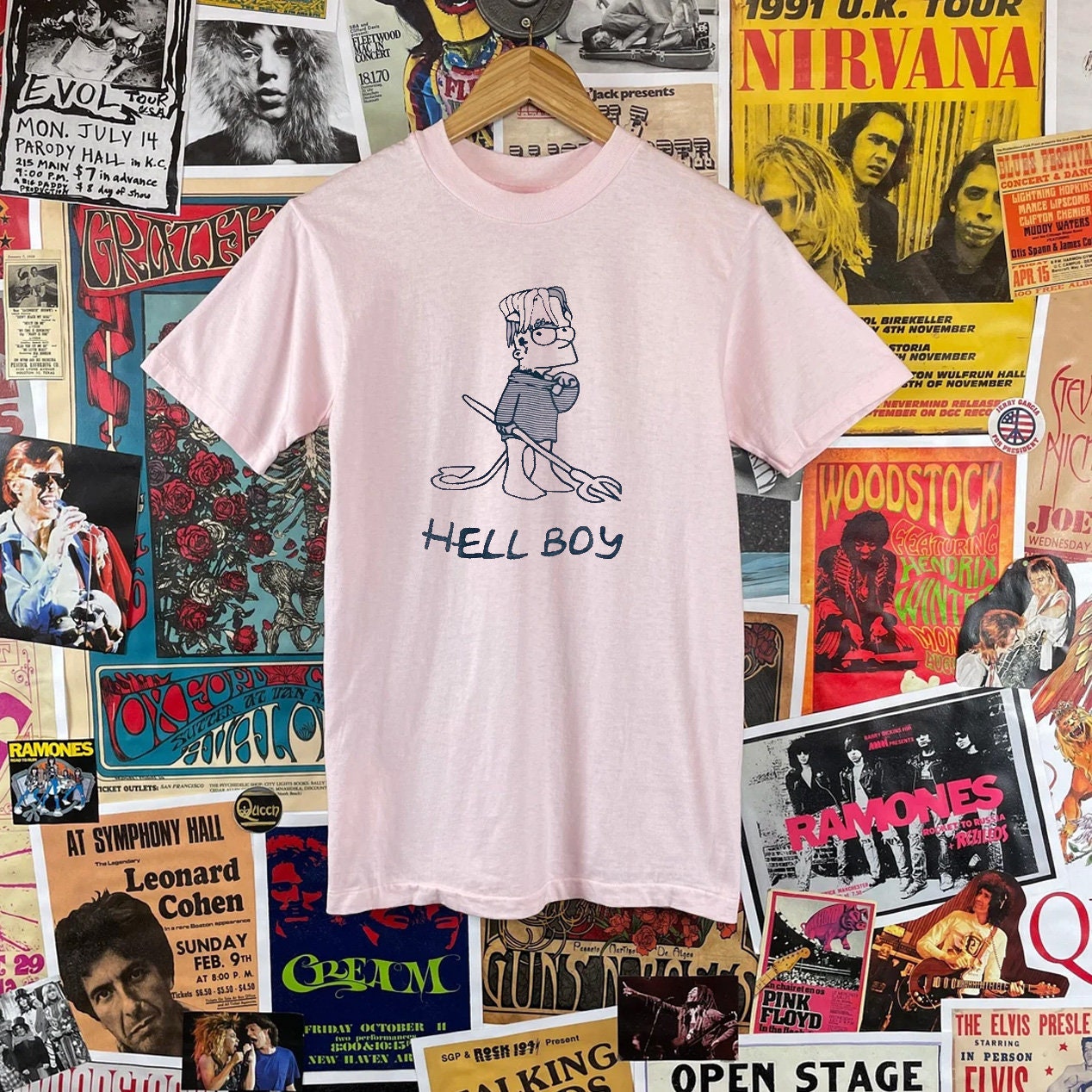 wenselijk Stoel Barry Vintage Lil Peep Hellboy Retro Portrait Unisex T-Shirt