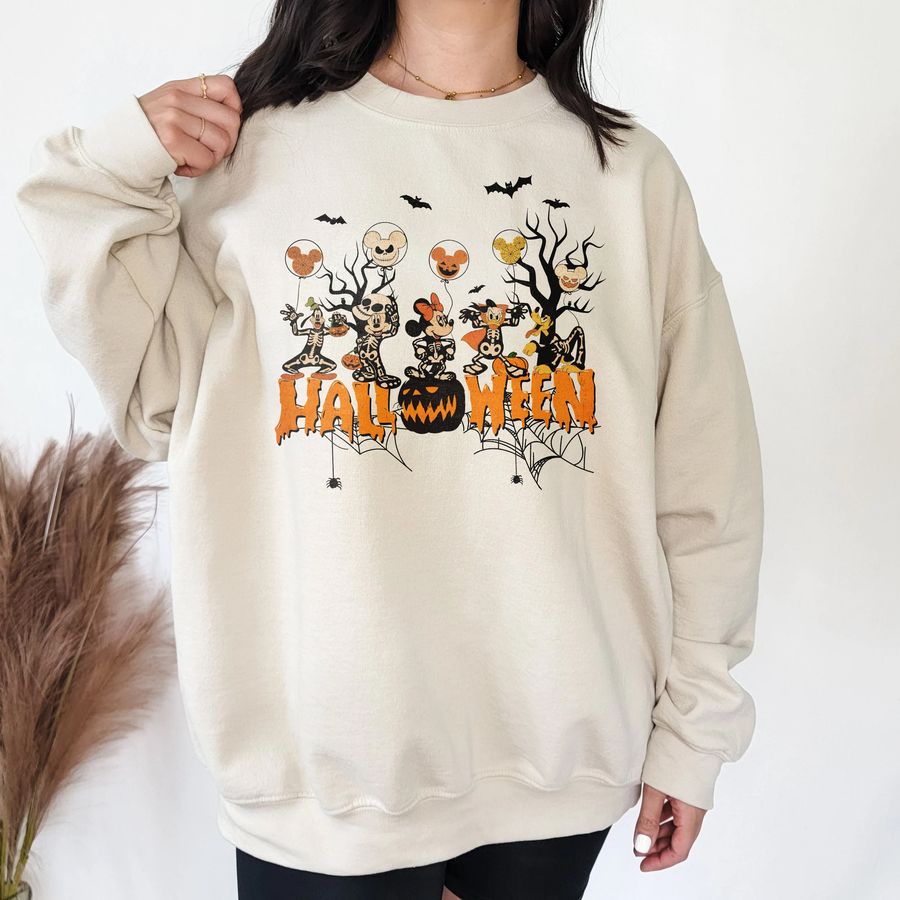Vintage Mickey And Friends Halloween Matching Family Disney Shirt