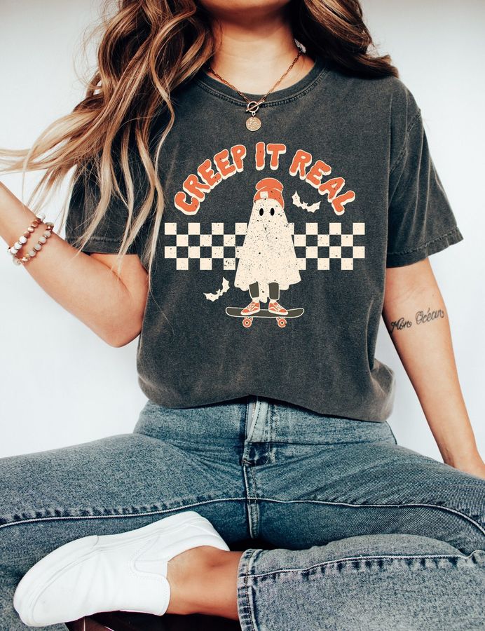 Vintage Retro Halloween Creep it Real Witch Fall Shirt