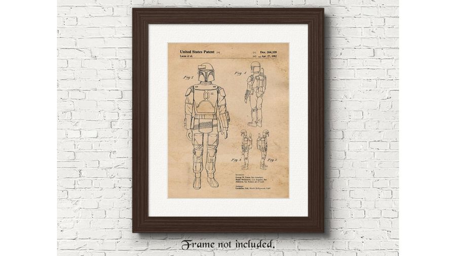 Vintage SW Character Patent Poster Prints, 1 Unframed Photo, Wall Art Decor Gifts for Home Office Man Cave Shop Student Comic-Con Movies Fan