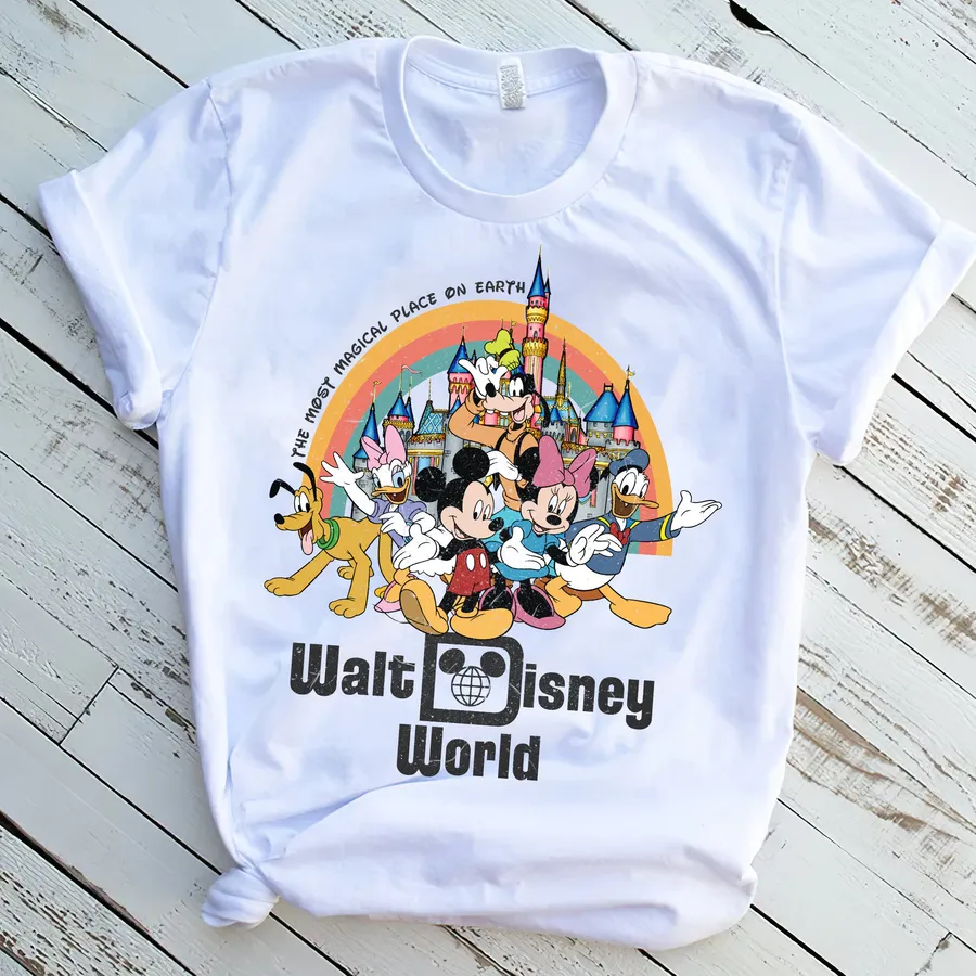 Vintage Walt Disney World Retro Mickey And Friends Vacation 2022 Unisex T-Shirt.webp