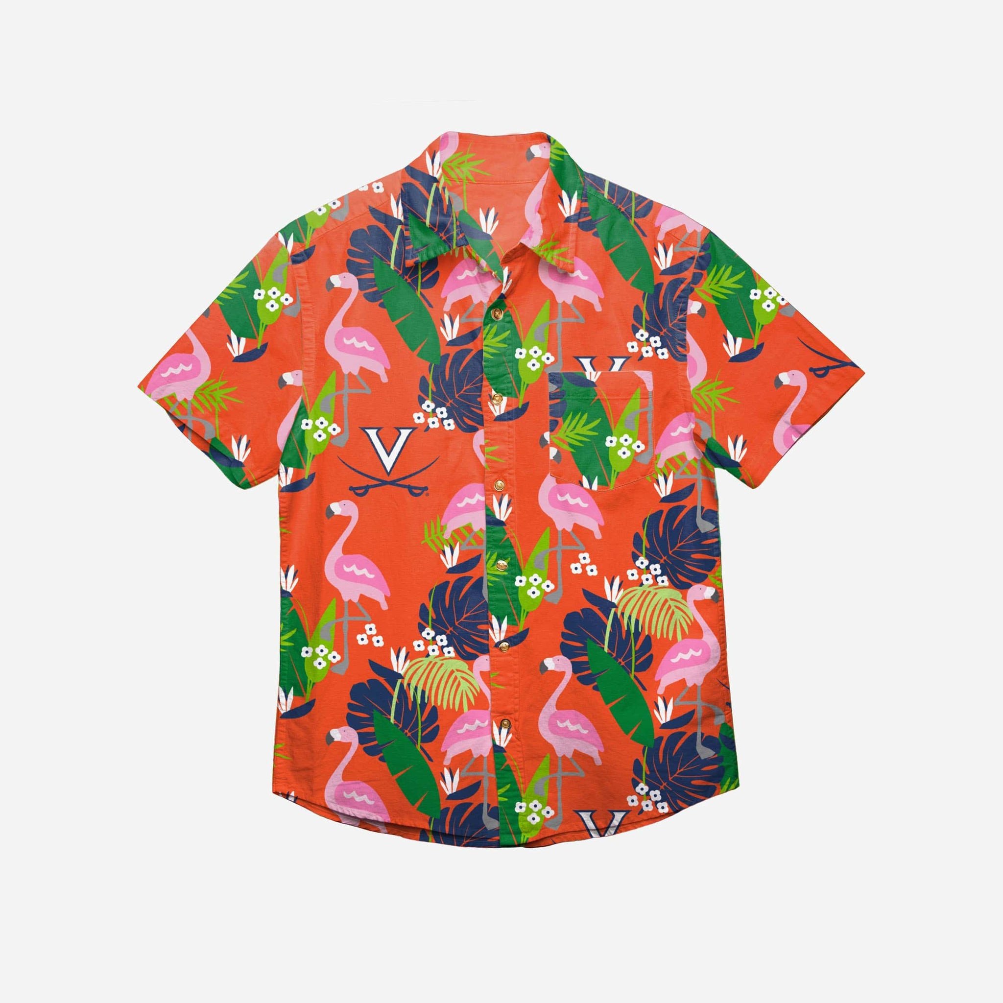 Virginia Cavaliers Original Floral Button Up Hawaiian Shirt