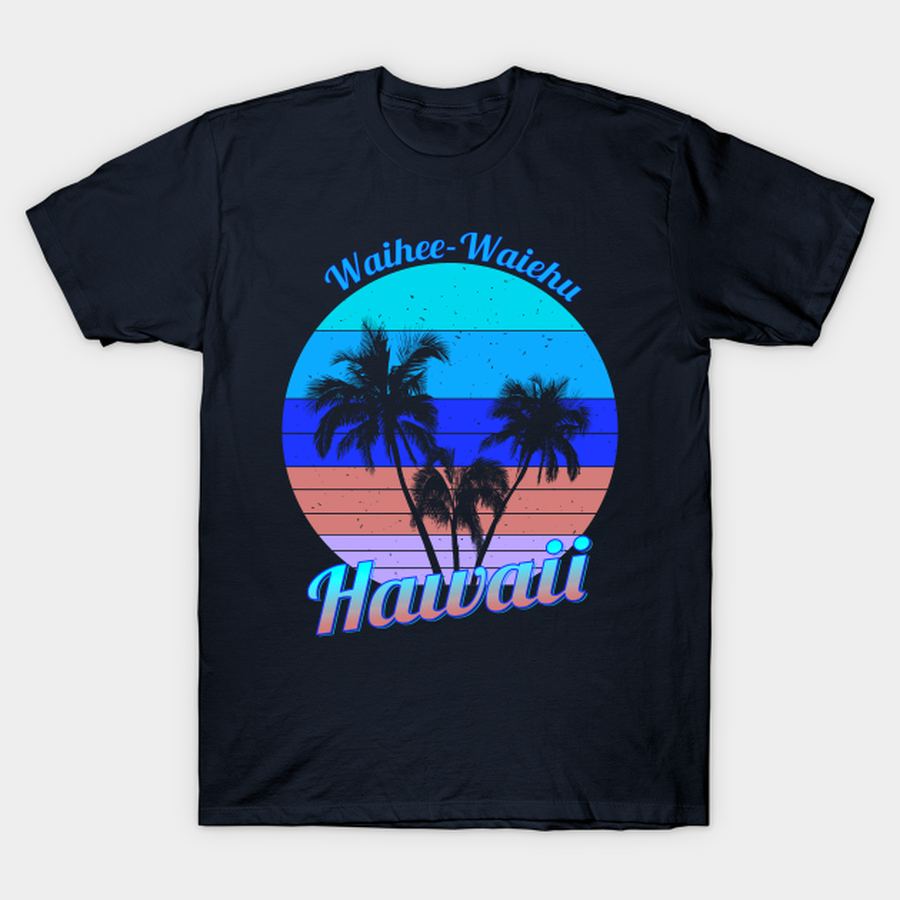 Waihee-Waiehu Hawaii Retro Tropical Palm Trees Vacation T-shirt, Hoodie, SweatShirt, Long Sleeve.png