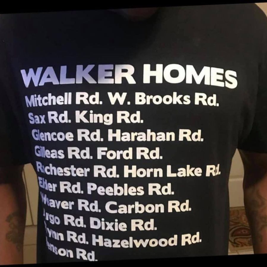 Walker homes Mitchell Rd W Brooks Rd shirt