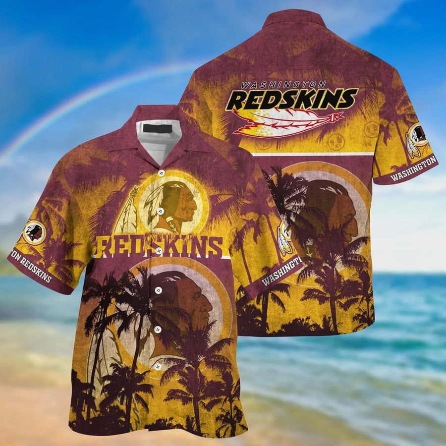 Washington Redskins NFL Hawaiian Shirt And Short Style Tropical Pattern Hot Trending Summer For Awesome Fans