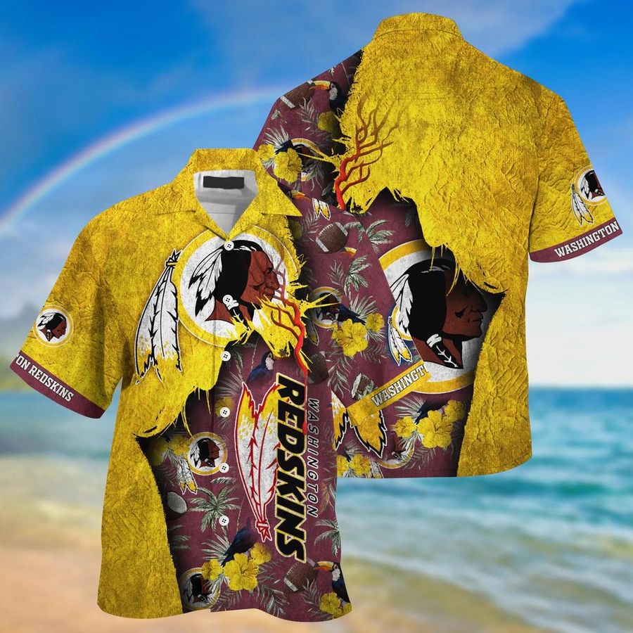 Washington Redskins NFL Hawaiian Shirt And Short Tropical Print Sumer Best Gift For Fans