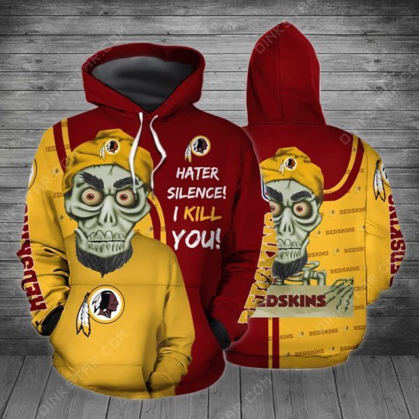 Washington Redskins NFL Jeff Dunham Achmed And 3D Hoodie Sweatshirt