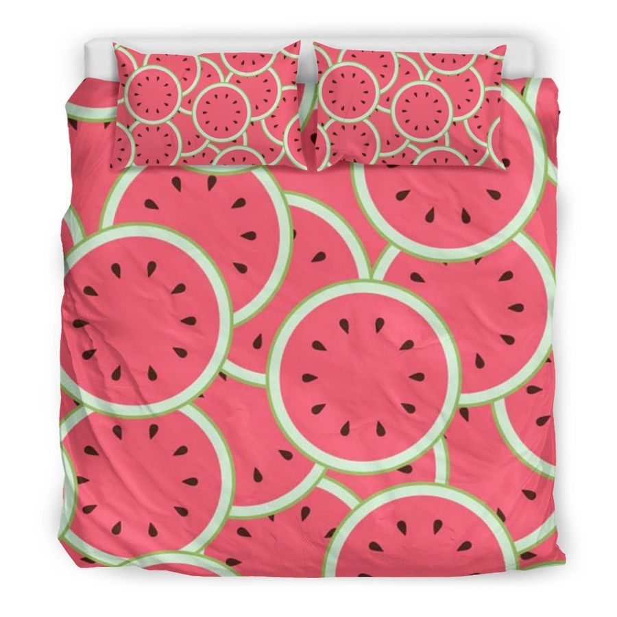 Watermelon Red Piece Pattern Print Duvet Cover Bedding Set