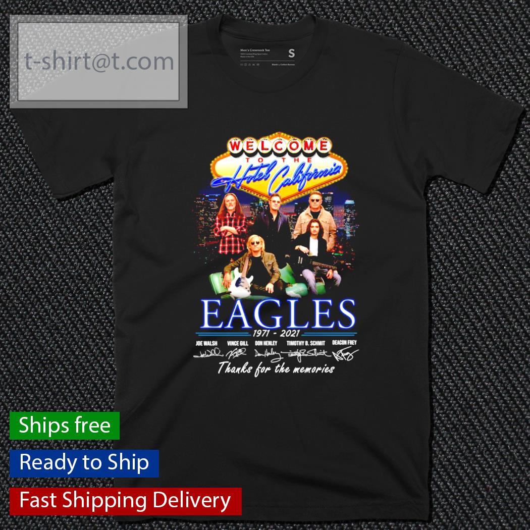 Welcome to the Hotel California Eagles 1971-2021 signatures shirt