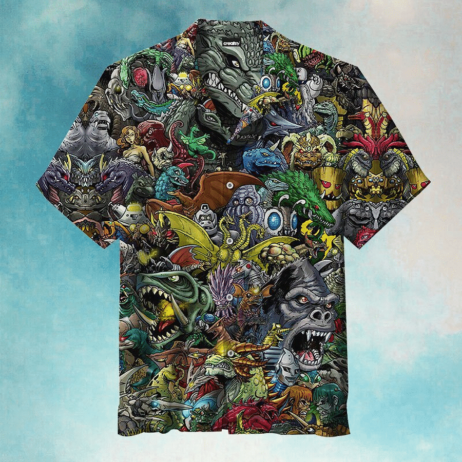 Welcome To The World Of Godzilla Hawaiian Shirt.png