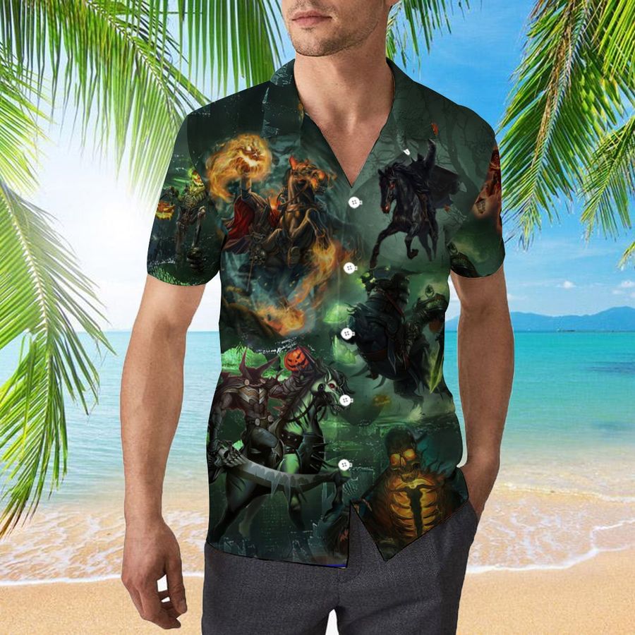 Where Is My Head Pumpkin 3d All Over Print Button Design For Halloween Hawaii Shirt