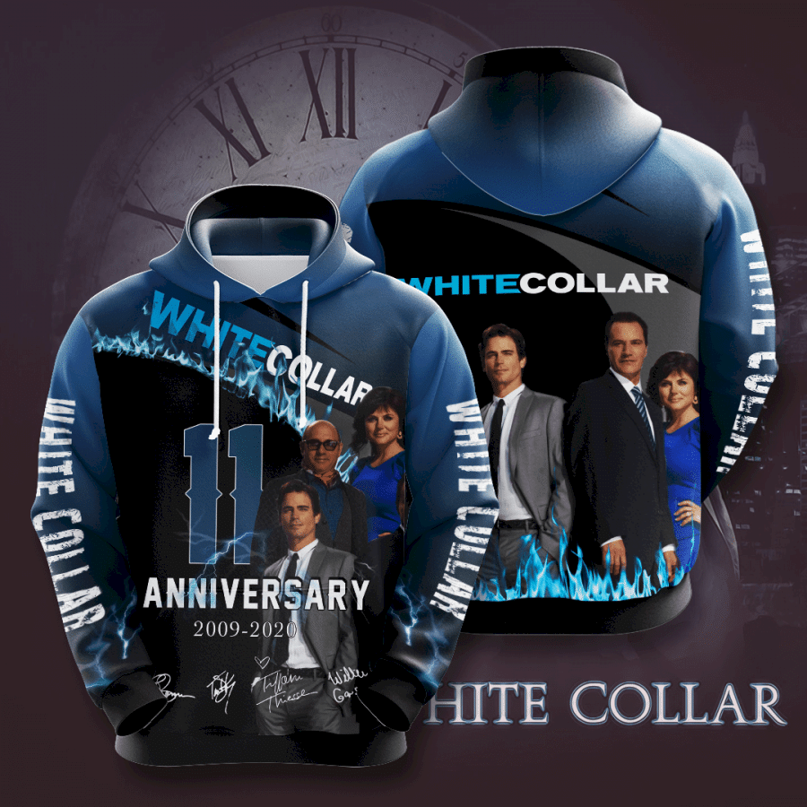 White Collar Hoodie 3D All Over Print For Men And Women IPQ3321