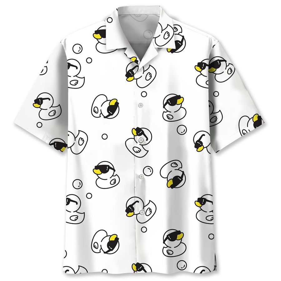 white duck sunglasses shower Hawaiian Shirt