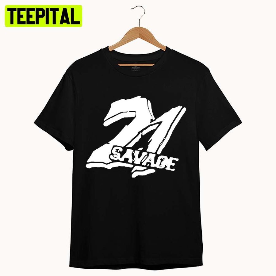 White Logo 21 Savage Rap Hip Hop Unisex T-Shirt