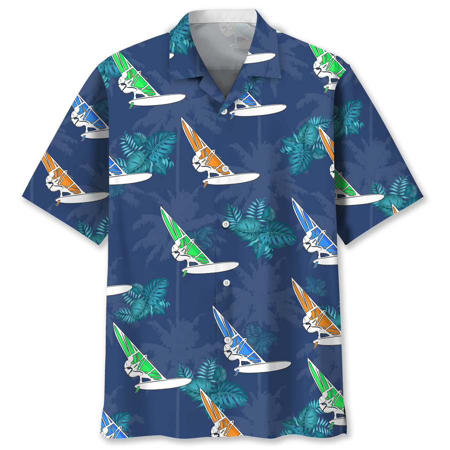 Windsurfing Tropical Hawaiian Shirt.png