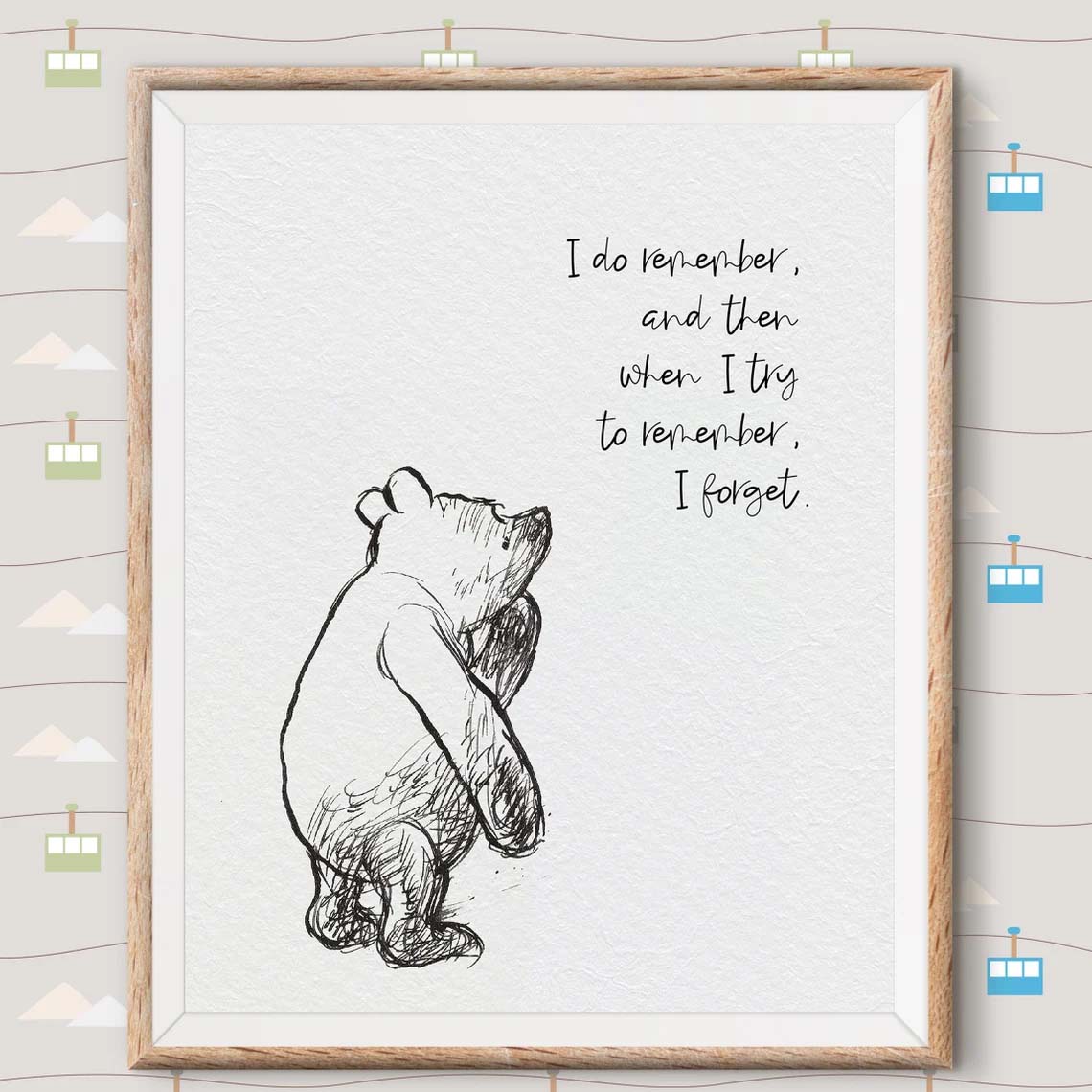 Winnie The Pooh Quotes I Remember And I Forget Poster