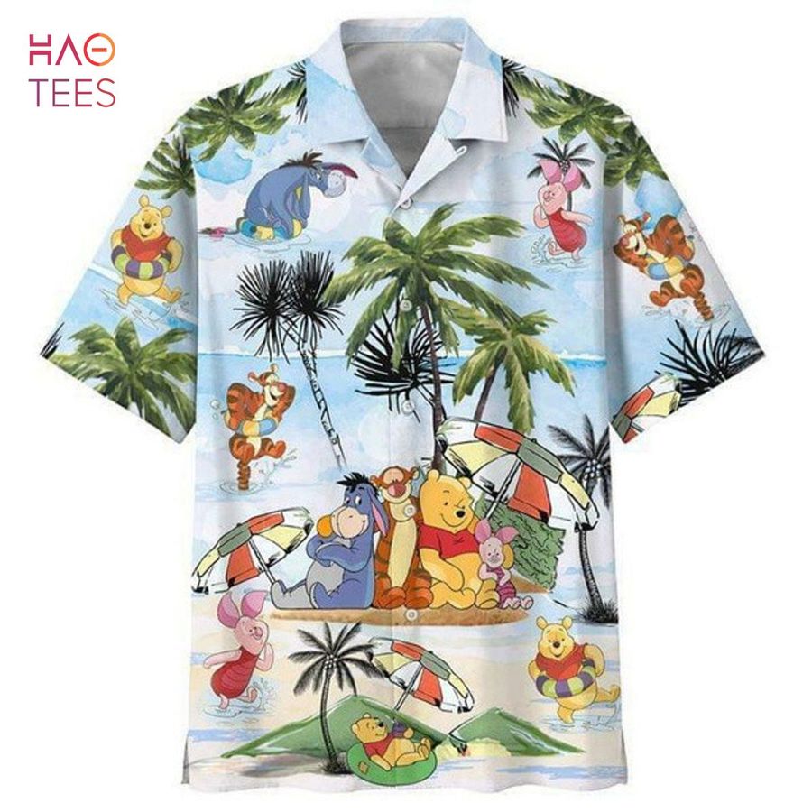 Winnie The Pooh Summer Time, Pooh Bear and Friends Hawaiian Hawaiian Shirt