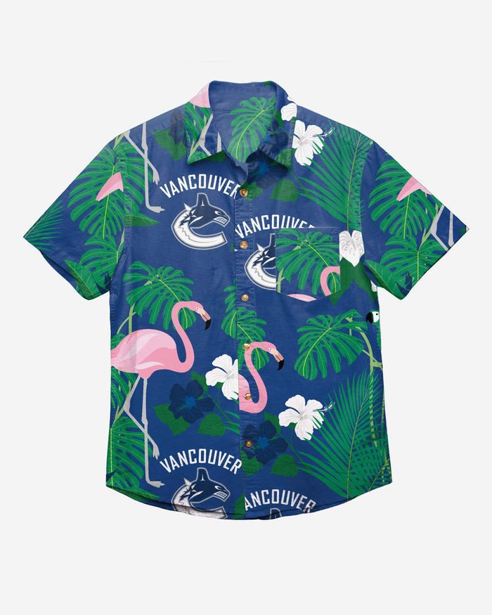 Winnipeg Jets Floral Button Up Hawaiian Shirt