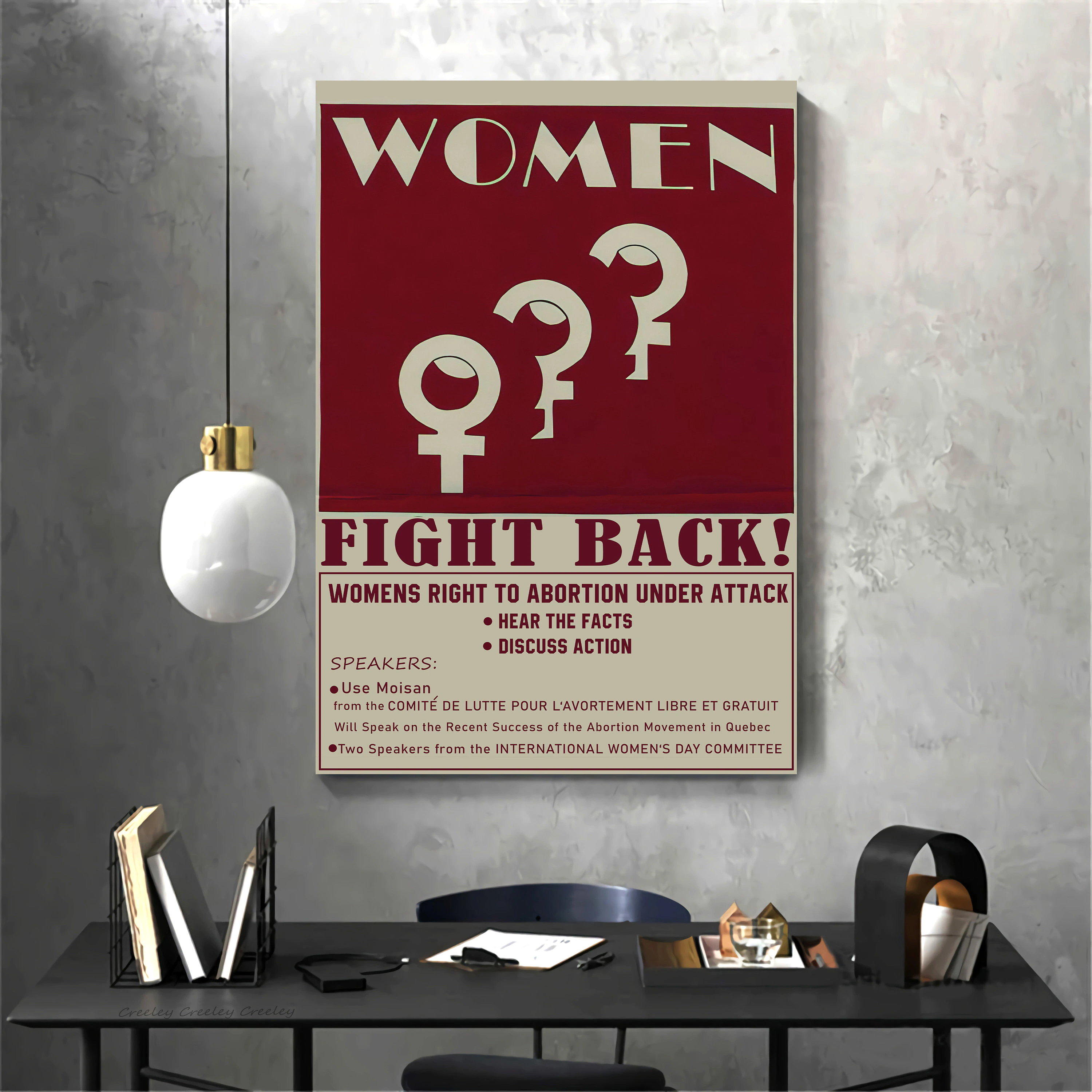Women Fight Back Poster, Pro Choice Poster, Feminism Art Print, Feminist Quote, Empowered Women, Notorious RBG, Abortion Rights Ch1502-1