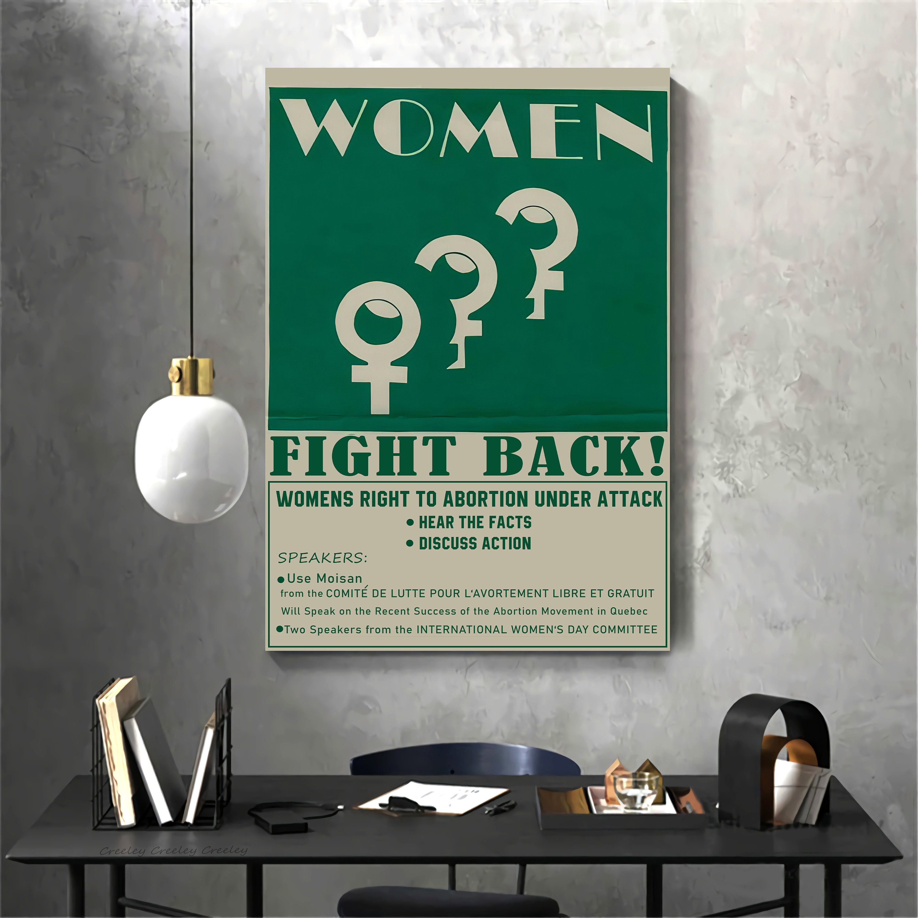 Women Fight Back Poster, Pro Choice Poster, Feminism Art Print, Feminist Quote, Empowered Women, Notorious RBG, Abortion Rights Ch1502