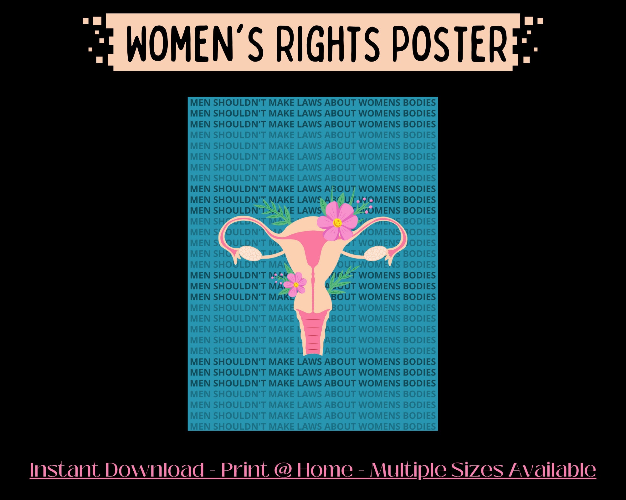 Women's Reproductive Right's Poster, Protest Poster, Vasectomy Promotion, Posters For Women's Rights, Feminism Activist Poster, Human Rights-1