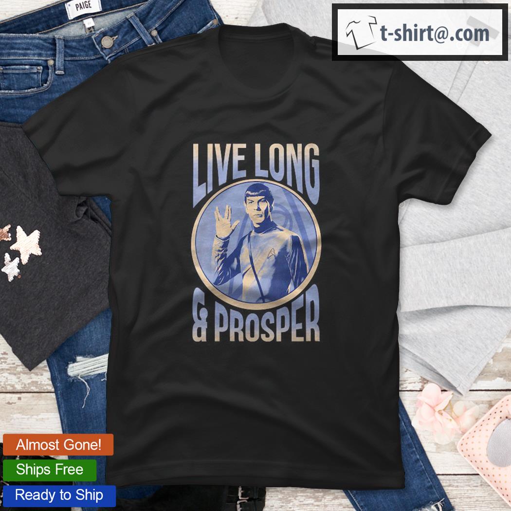 Womens Star Trek The Original Series Live Long And Prosper Text Shirt