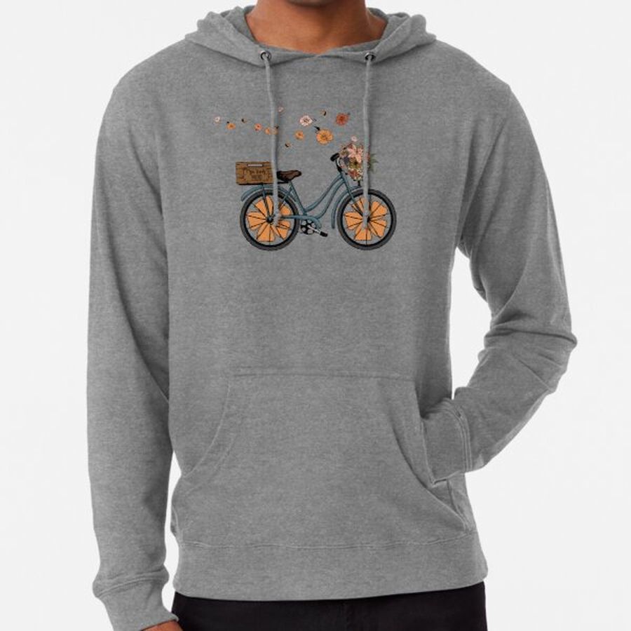 Women's Flower Power Bicycle T-Shirt Lightweight Hoodie