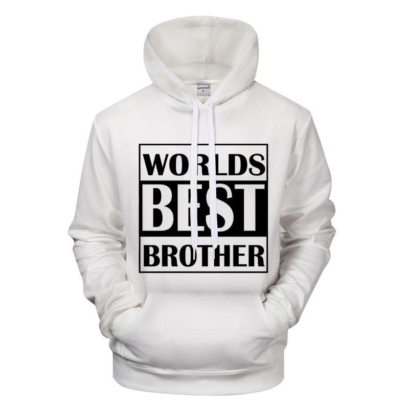 Worlds Best Brother 3D Sweatshirt Hoodie Pullover Custom
