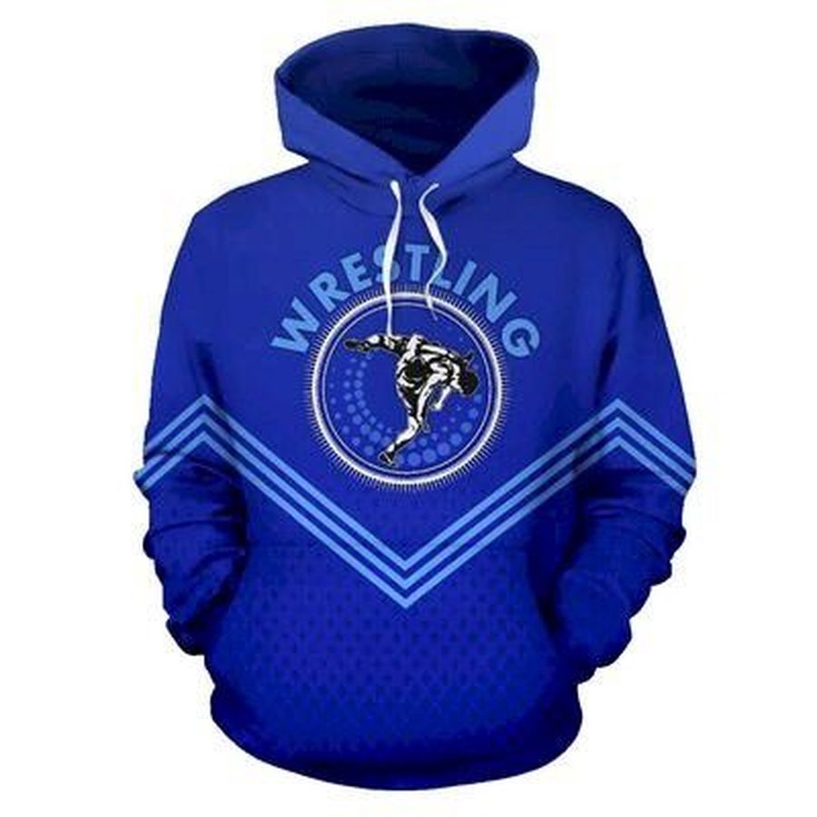 Wrestling Blue Wrestling Wrestling 3D Hoodie Sweatshirt