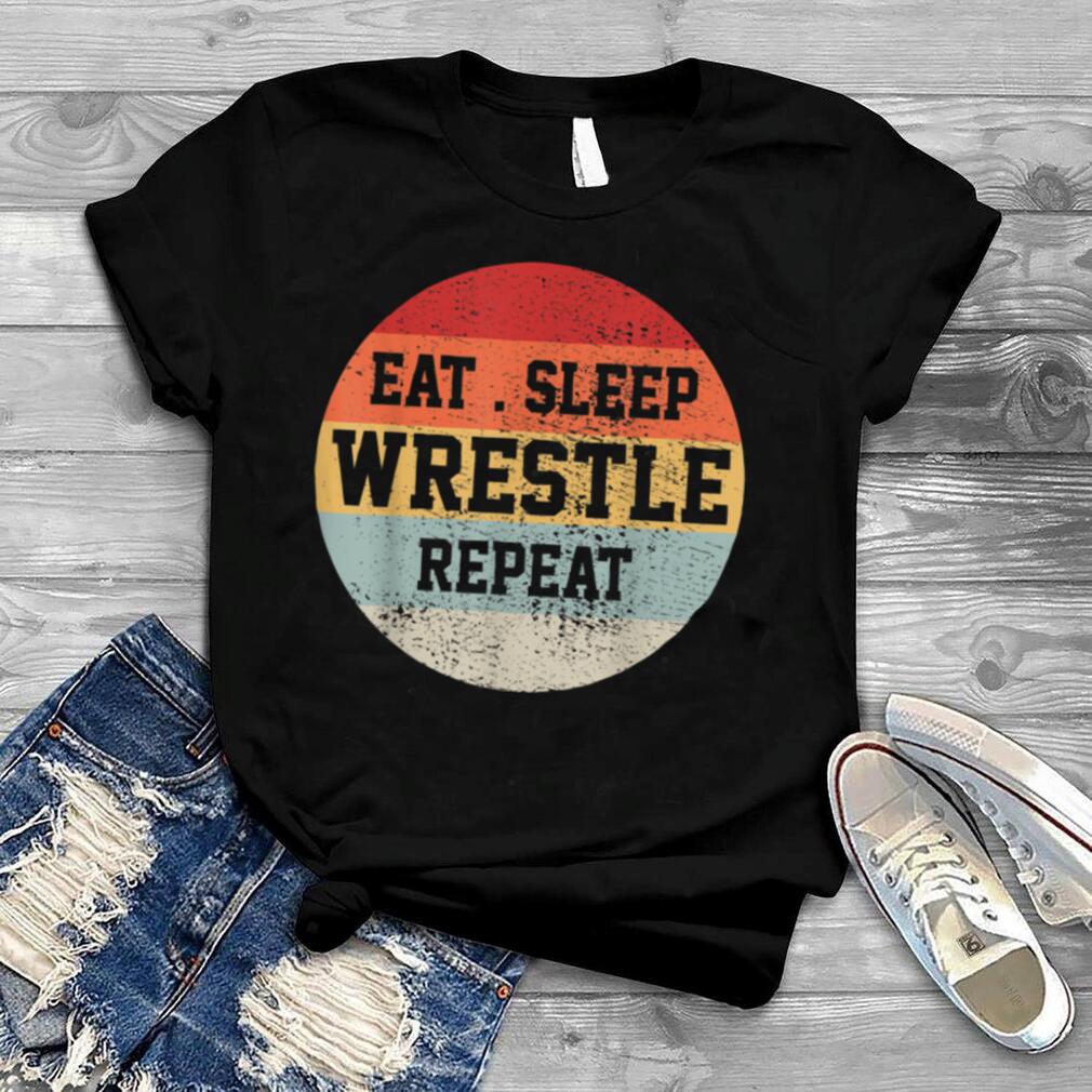 Wrestling Wrestler Retro Vintage Funny Gift T Shirt