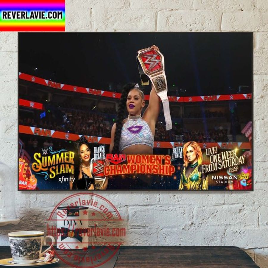 WWE And Still WWE Raw Women’s Champion Bianca Belair Home Decor Poster Canvas