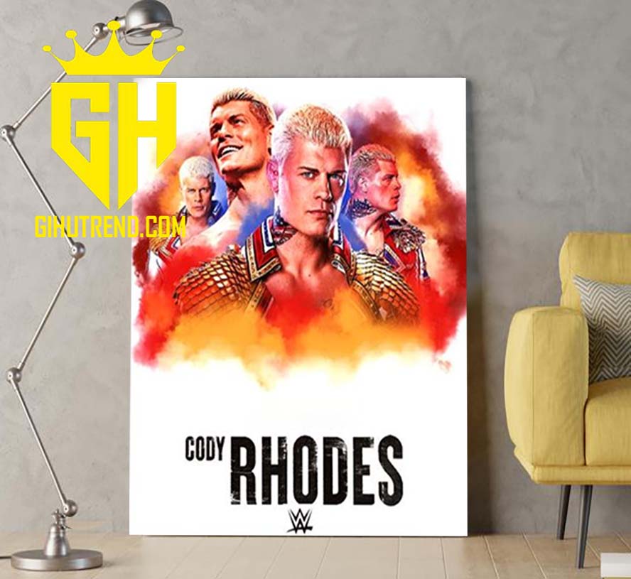 WWE Cody Rhodes Water Color Art Style Poster Canvas