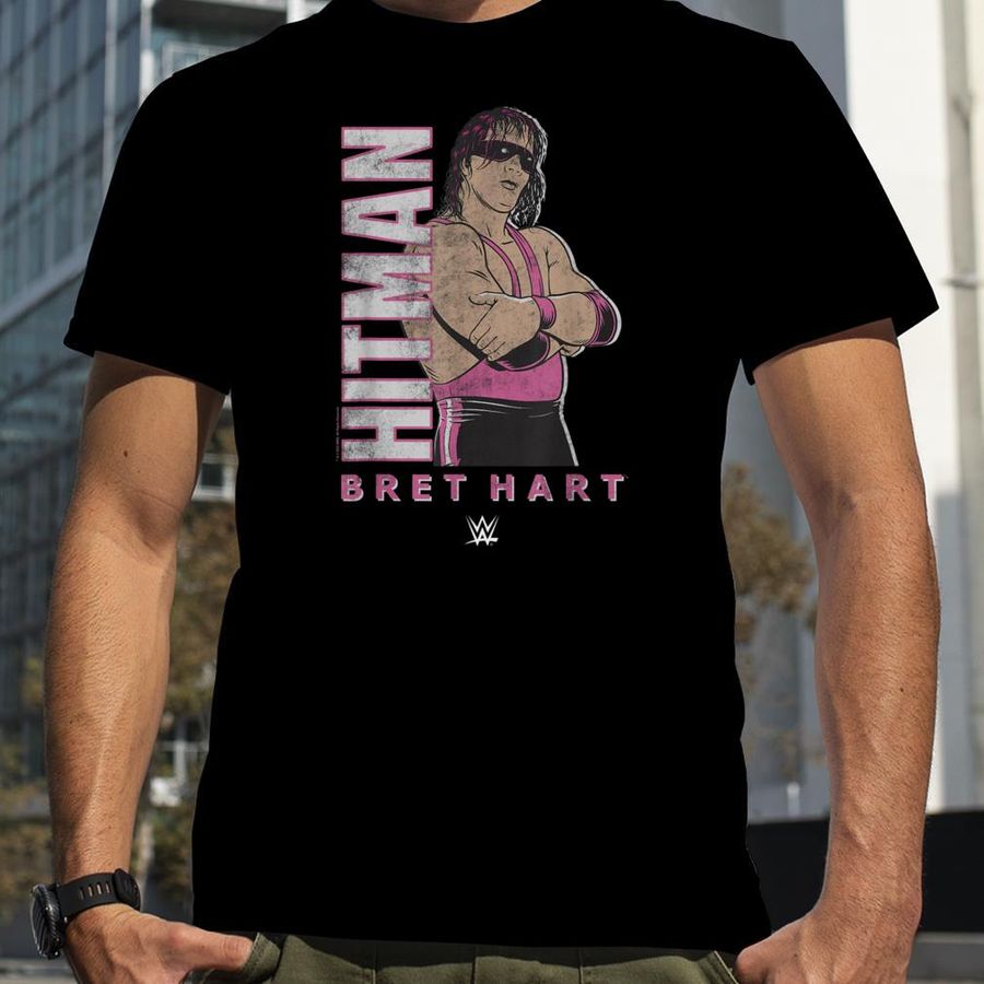 WWE Hitman Bret Hart Distressed Poster T Shirt