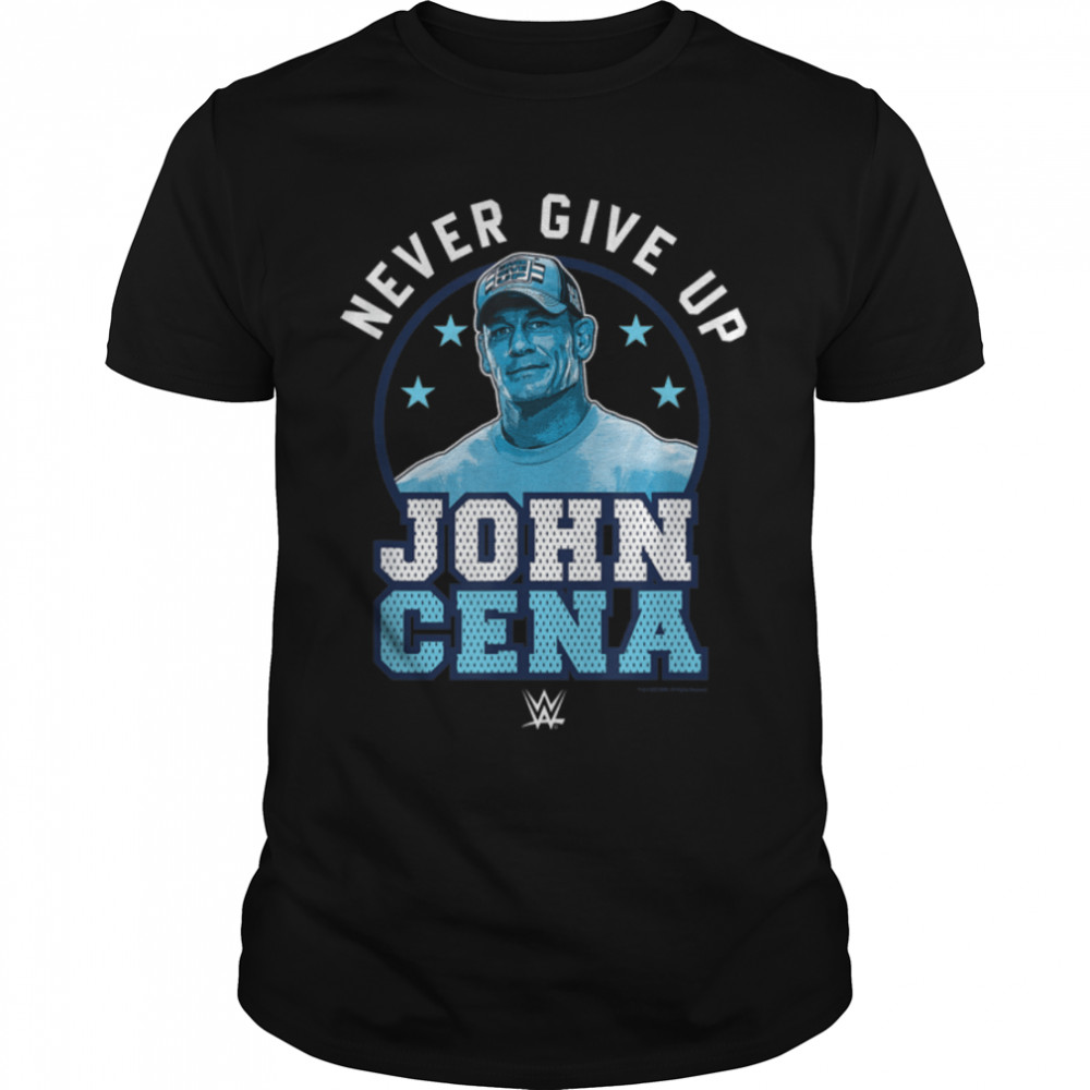 WWE John Cena Never Give Up Poster T-Shirt B0B4TCG2LS