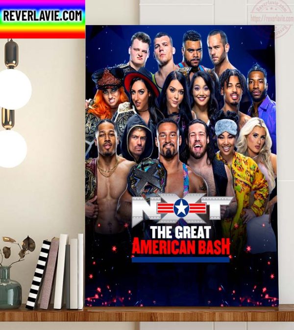 WWE NXT The Great American Bash All Superstars In NXT GAB Home Decor Poster Canvas